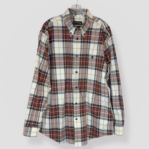 Orvis Long Sleeve Size Large 100% Cotton Signature Twill Button Down Casual Work